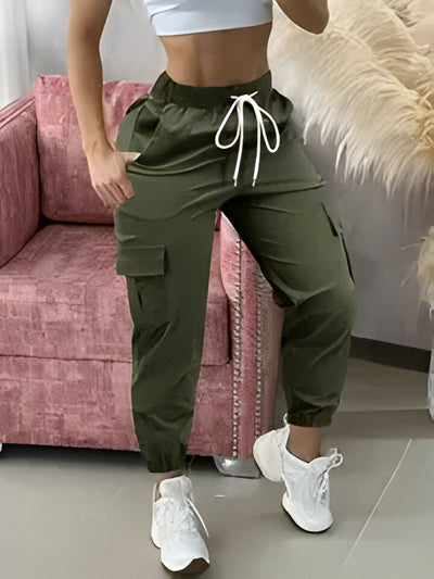 Bianca | Elegante Damen-Cargohose mit Kordelzug
