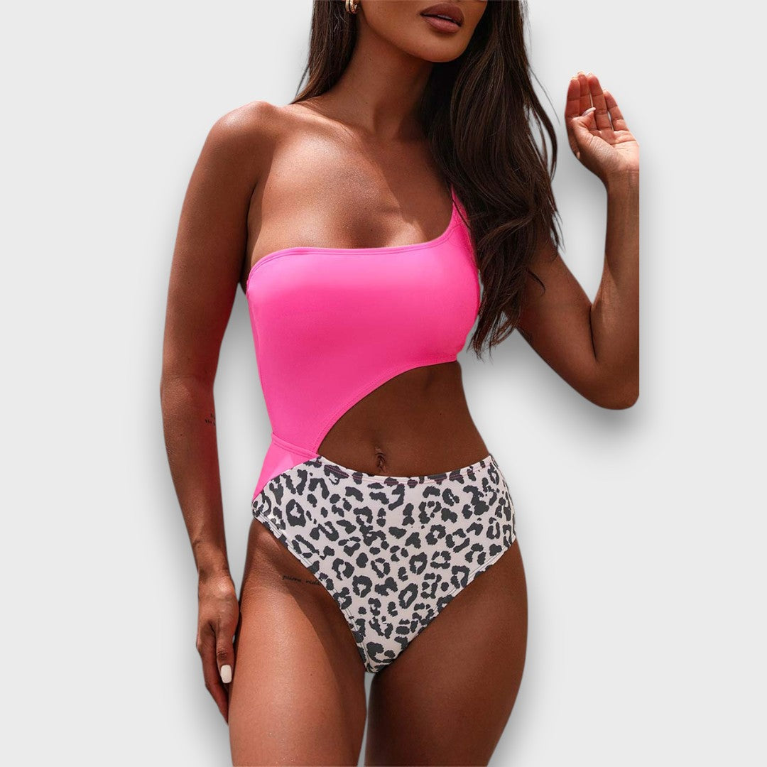 Riva – Asymmetrischer Badeanzug mit Print