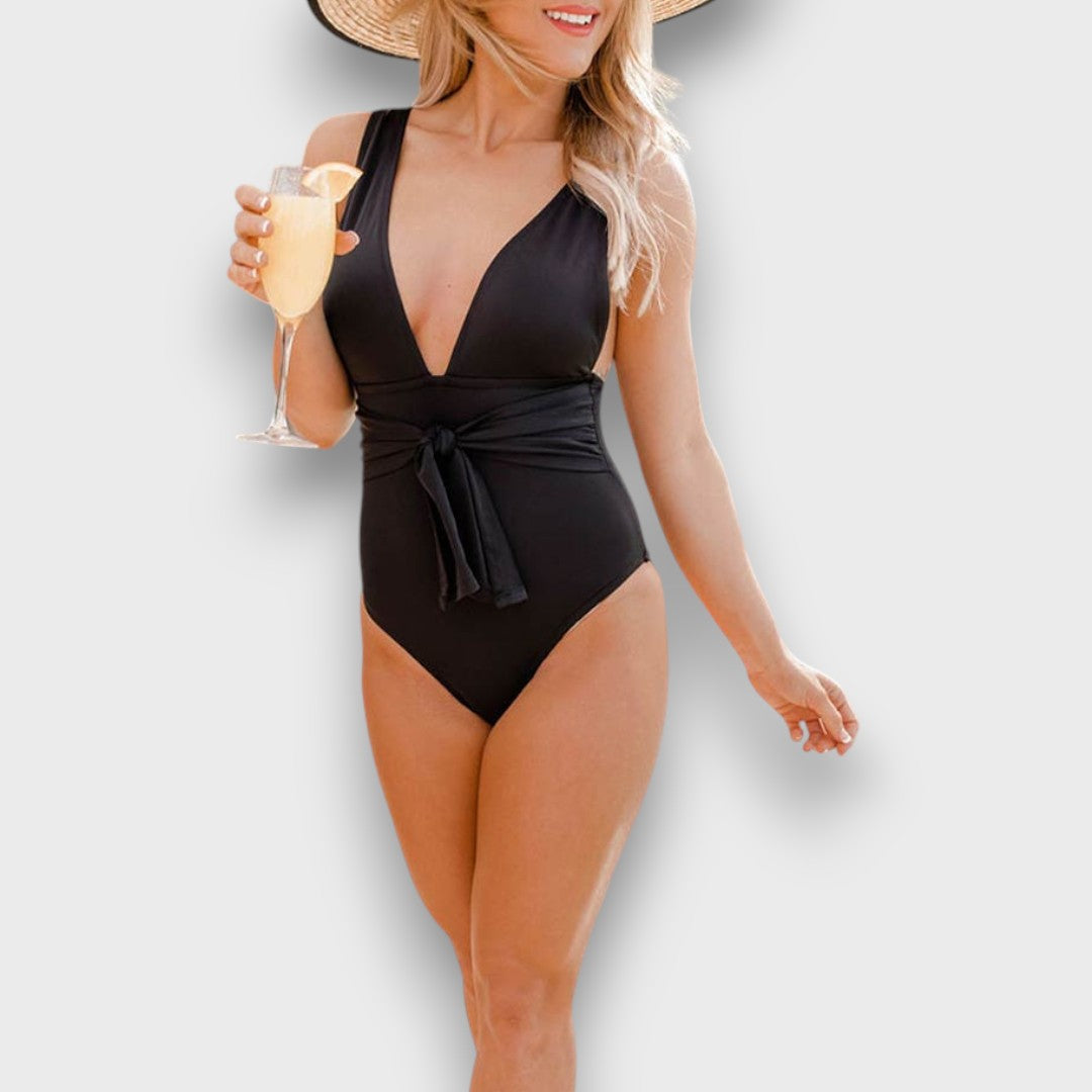 Lana – Klassischer Badeanzug mit Taillenbindung