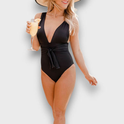 Lana – Klassischer Badeanzug mit Taillenbindung