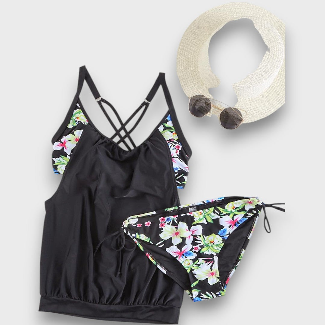 Kalea – Florales Tankini mit lockerem Top
