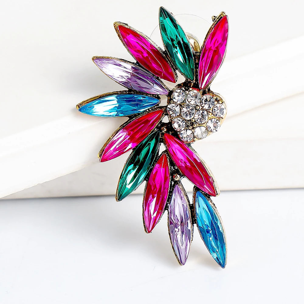 Herzflügel-Ohrringe mit Zirkonias