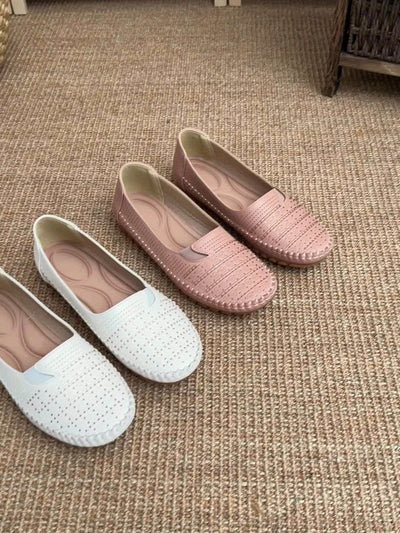 Minimalistische Slip-On Flats für Damen – Leichte Rundzehen Schuhe
