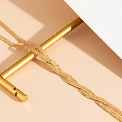 Flaira – Verstellbare Schlangenkette in Goldoptik