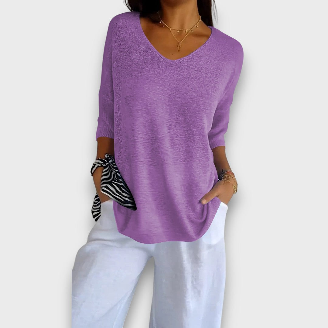 Livia – Stricktop mit V-Ausschnitt