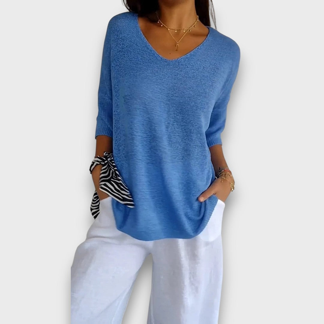 Livia – Stricktop mit V-Ausschnitt