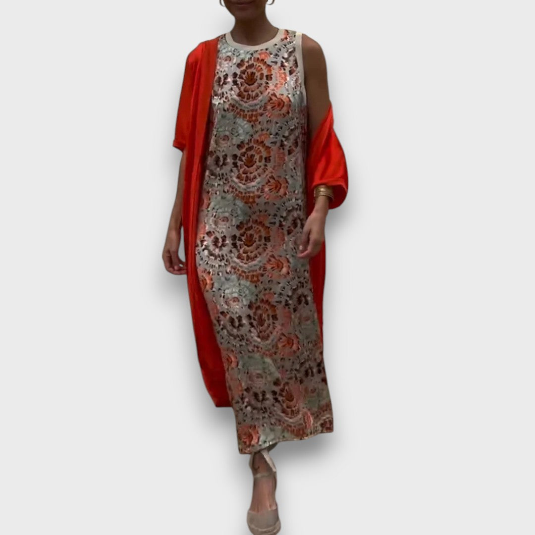 Isadora – Maxikleid mit Cardigan