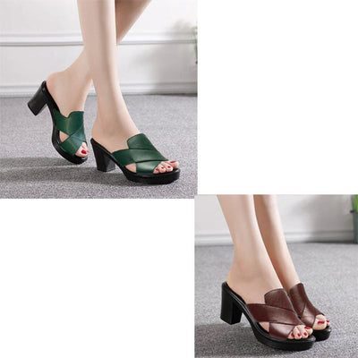 Damen | Sandalen mit hohem Absatz und Plateau