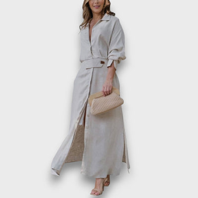 Lea – Luftiges Hemdblusenkleid mit Gürtel