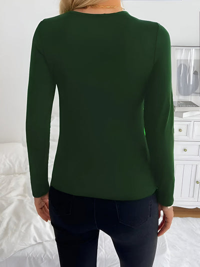 Jera - elegantes top mit v-ausschnitt und langen armeln