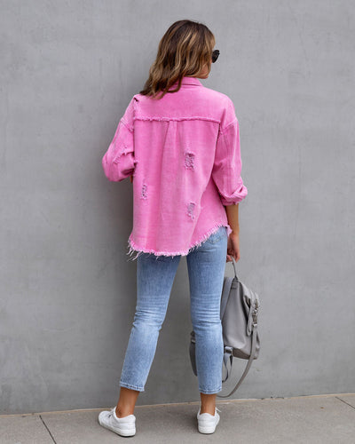 Valerie | Casual Ripped Shirt Jacke für den Streetstyle