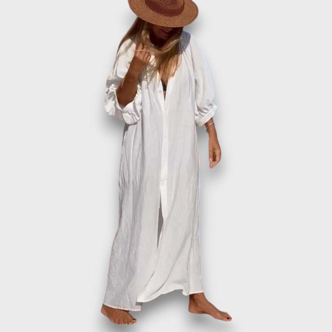 Elaria – Weit geschnittenes Hemdblusenkleid