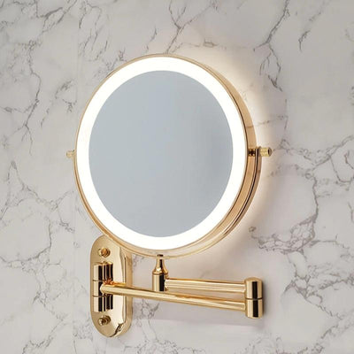 Gold Wiederaufladbarer LED Vergrößerungsspiegel für Makeup und Badezimmer
