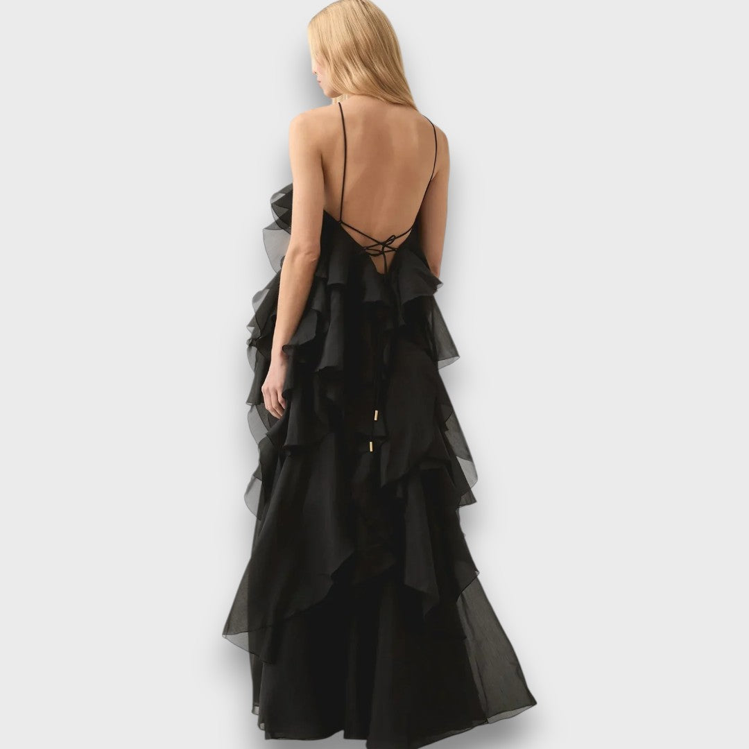 Arvella – Rüschenkleid mit Halterneck