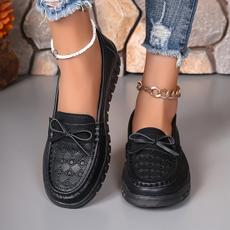 Loafer mit Schleifendeko – Bequeme & Rutschfeste Alltag & Freizeit