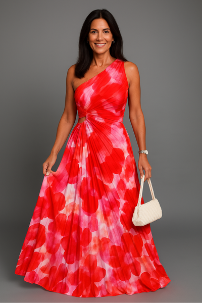 Rihanna™ - Ein-Schulter-Sommer-Glanz-Kleid