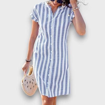 Martine – Gestreiftes Hemdblusenkleid mit Leichtigkeit