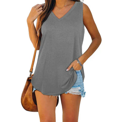 Ophelia – jersey-tanktop mit v-ausschnitt