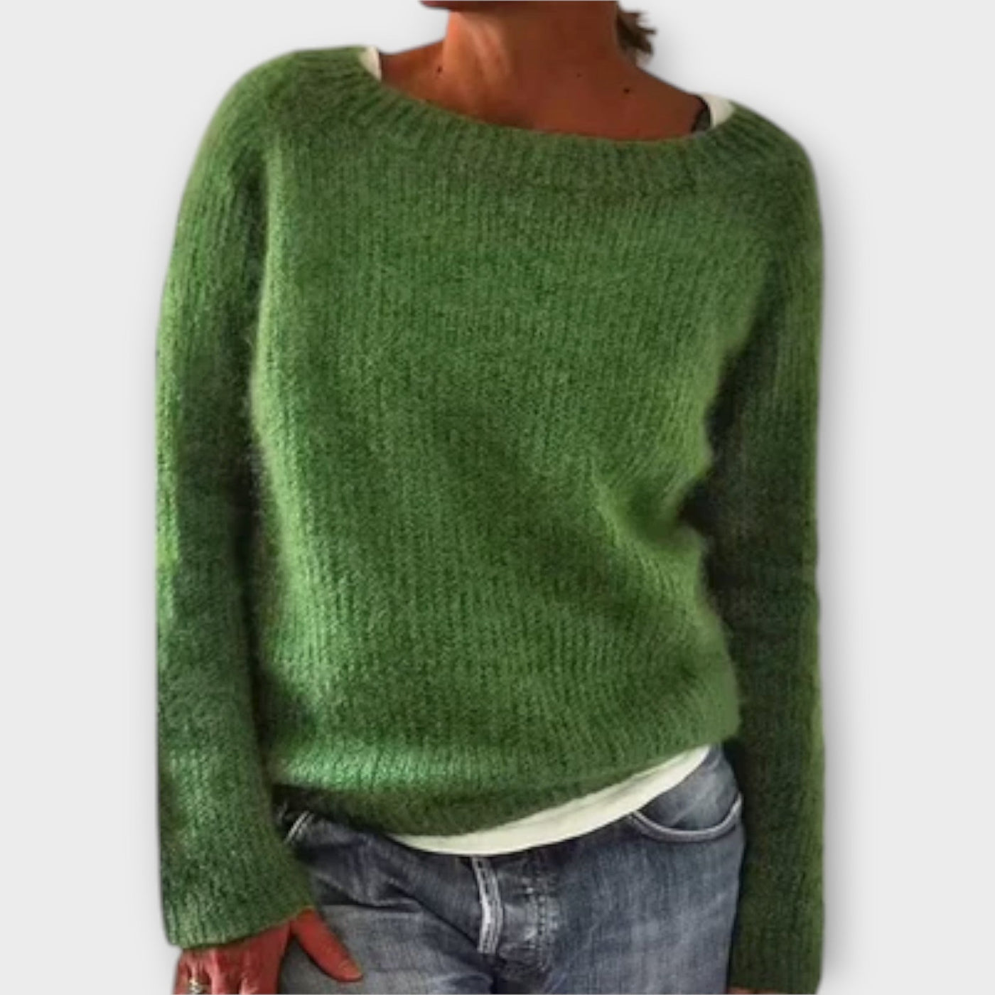 Roria – Einfarbiger Strickpullover