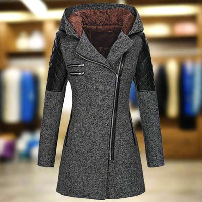 Noëlle | Langer Wintermantel für Damen mit warmem Futter