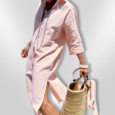 Selina | Gestreiftes Hemdkleid mit modernem Schnitt für stilvolle Frauen