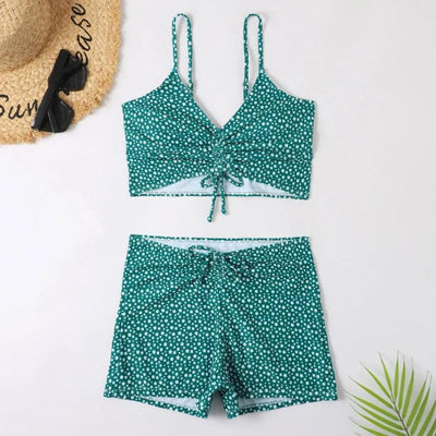 Lucia® | 3-teiliger Bikini-Badeanzug aus Ombre-Spitze mit Strandrock