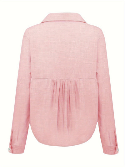 Leinen-Look Damen Bluse – Luftig, Elegant & Bequem für Alltag