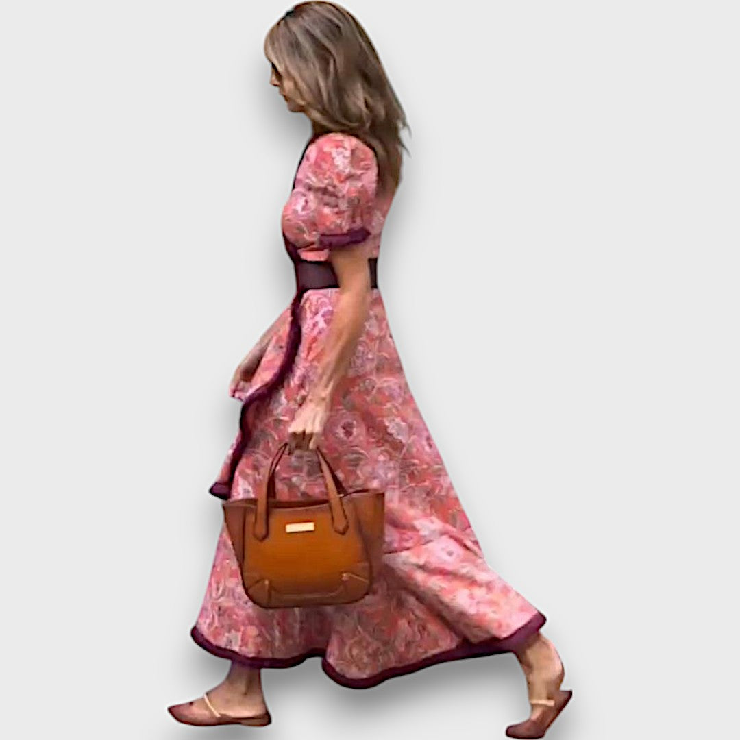 Evelyn – Feminines Wickelkleid mit Puffärmeln