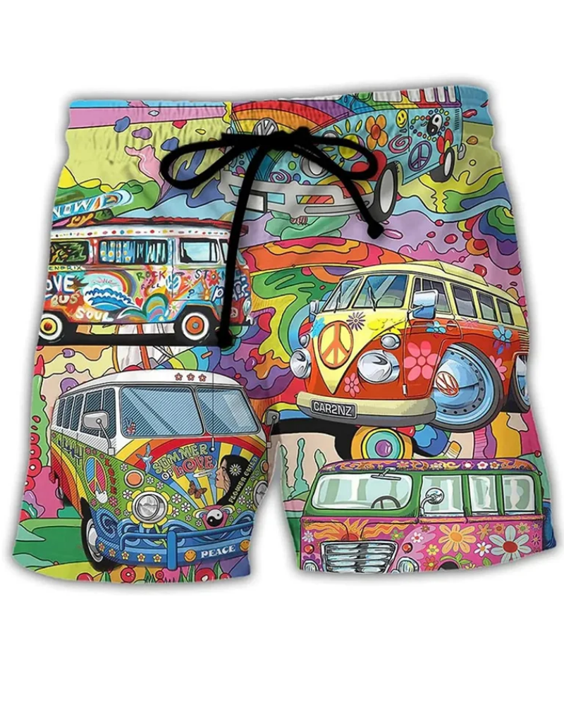 Herren Trendige Graffiti Badeshorts | Bequem und Schnell Trocknend