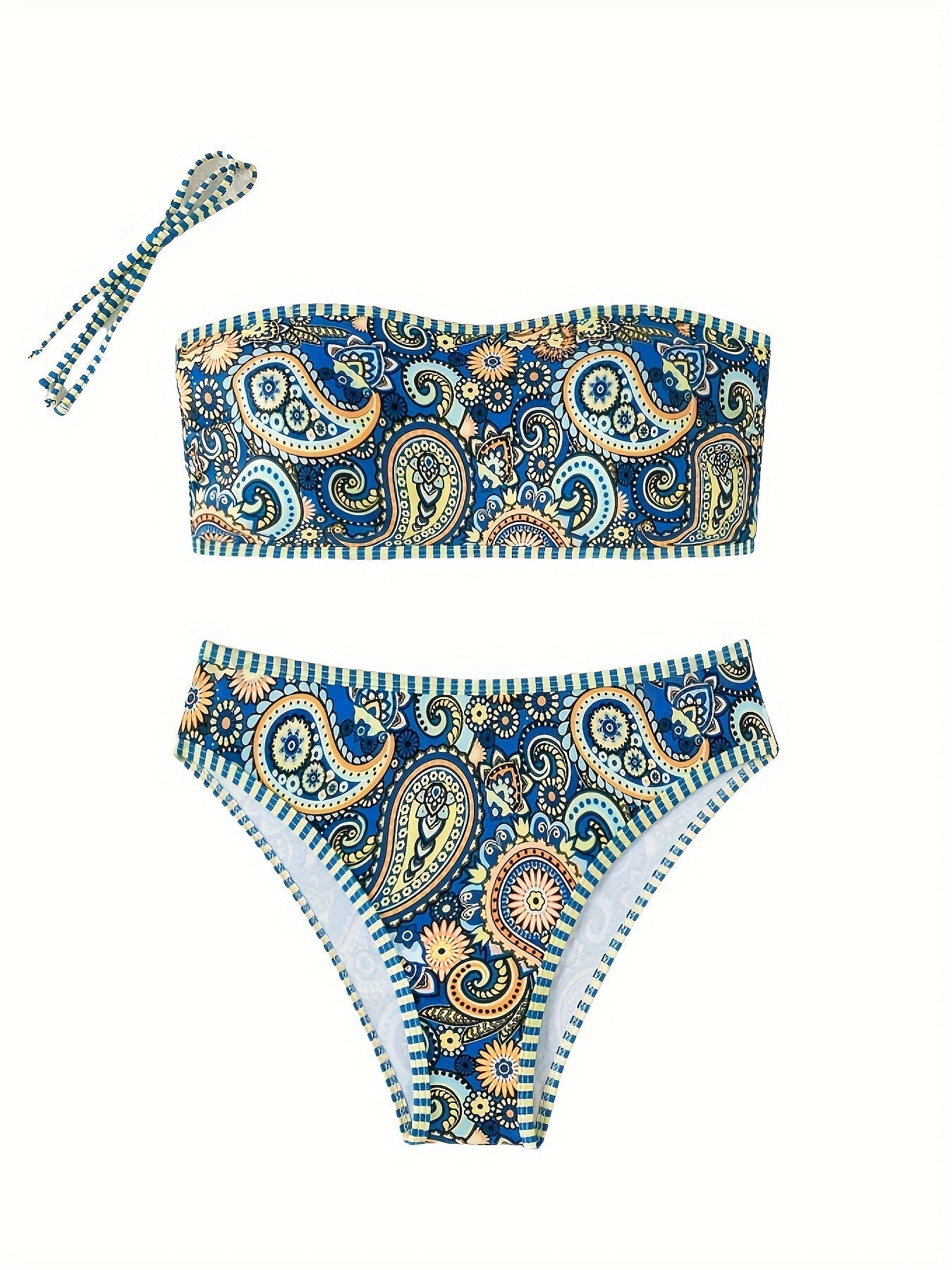 Damen Bikini Set – Mittlerer Stretch, Knoten-Detail, Elegant