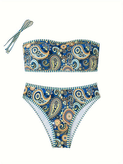 Damen Bikini Set – Mittlerer Stretch, Knoten-Detail, Elegant