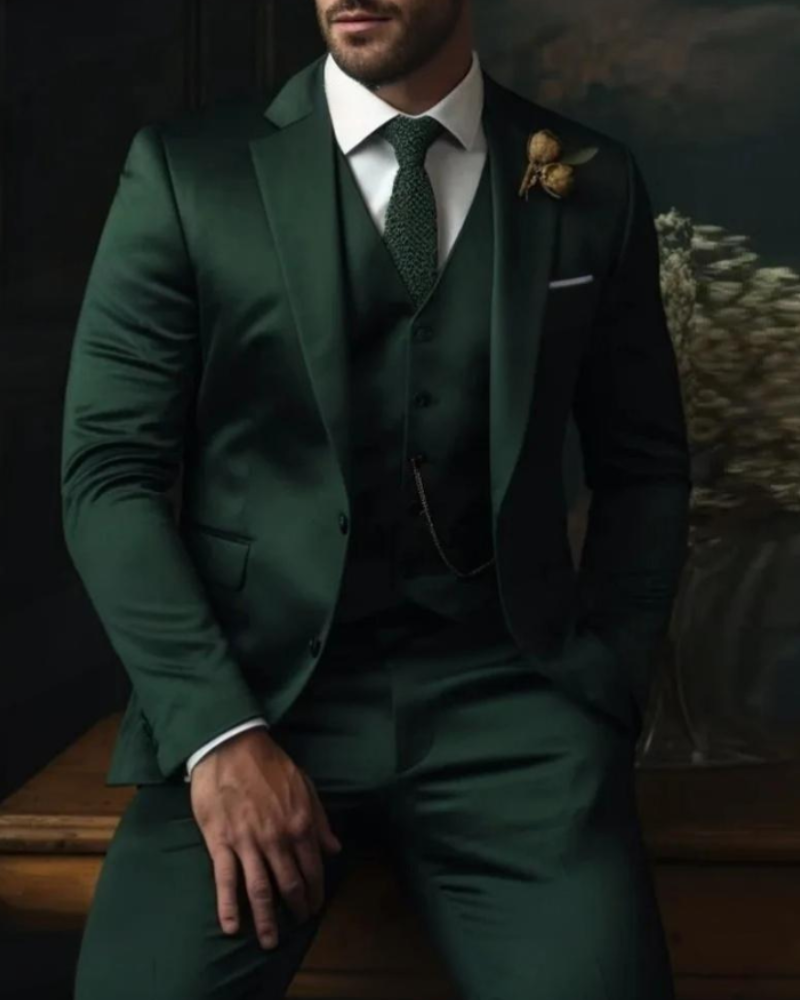 Herren Anzug 3-teilig Slim Fit | Klassisch & Elegant für Hochzeitsgäste