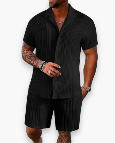 Herren Elegantes Sommer Set | Shirt Und Shorts