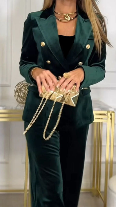 Verona | Eleganter Damen-Blazer aus feinem Samtstoff