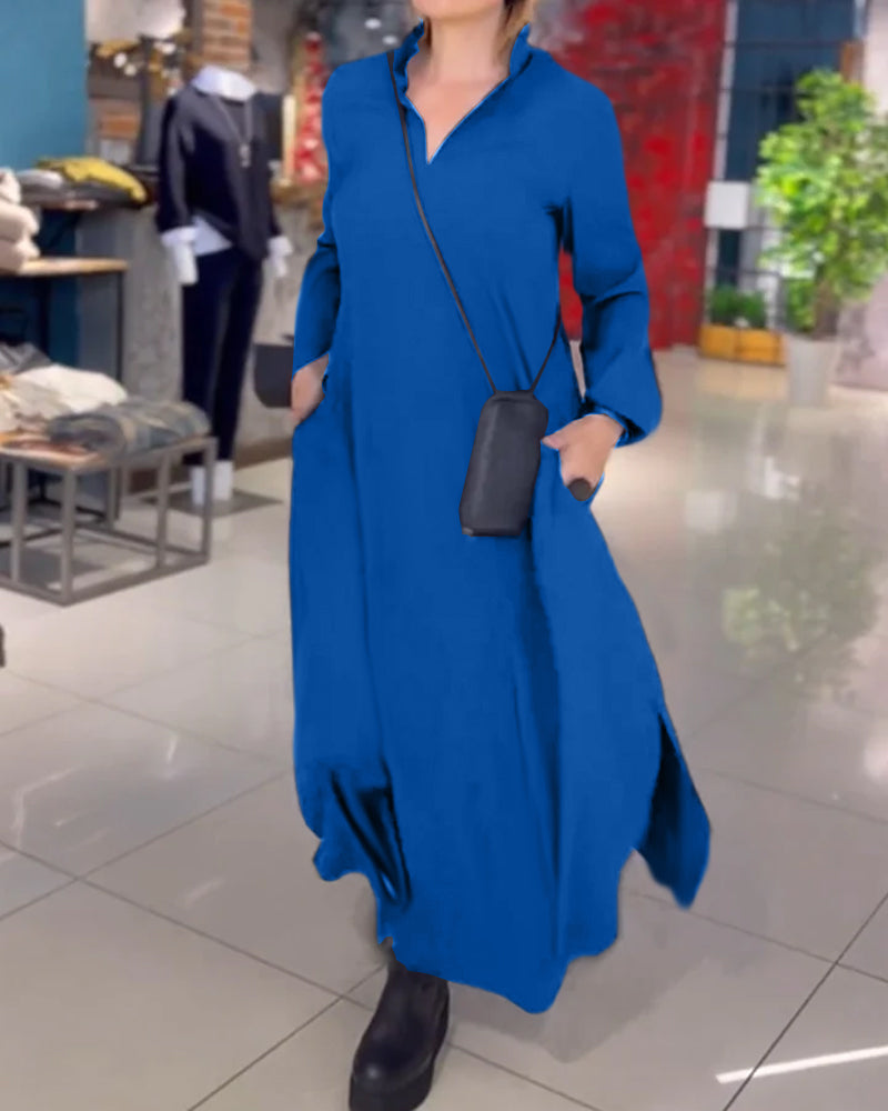 Evia™ | Maxi Robe Lounge Glättende mit Schlitz für Komfort und Eleganz