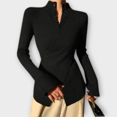 Mireko – Feinstrickpullover mit Knopfleiste