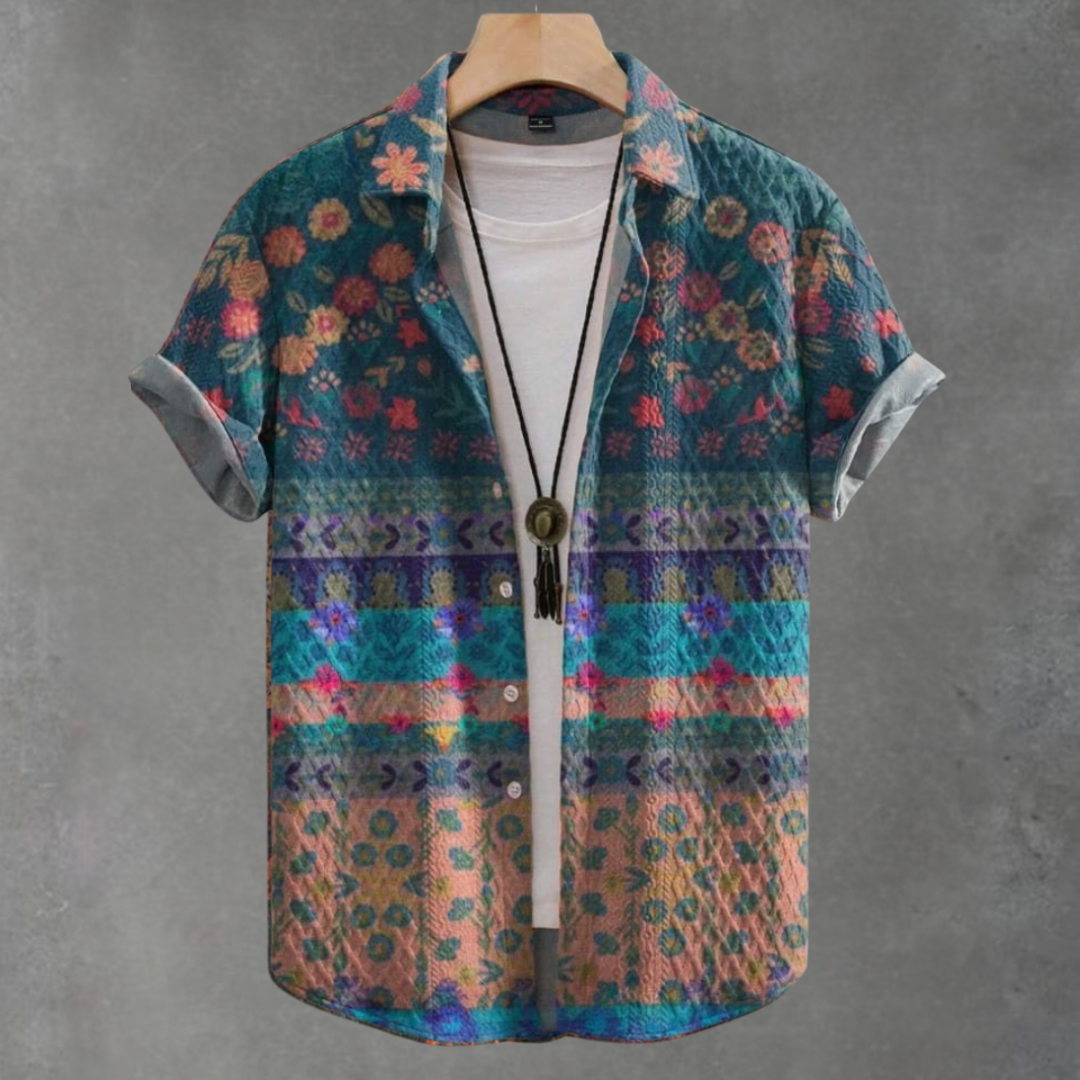 Dustin | Lässiges Vintage-Hemd mit Jacquard-Muster