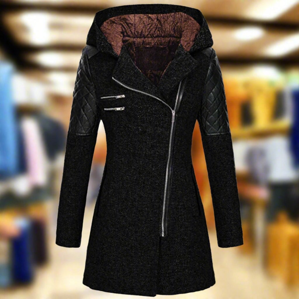 Noëlle | Langer Wintermantel für Damen mit warmem Futter