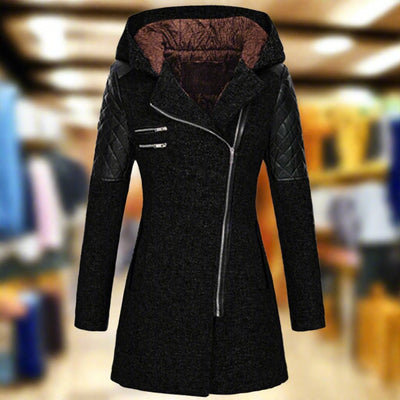 Noëlle | Langer Wintermantel für Damen mit warmem Futter