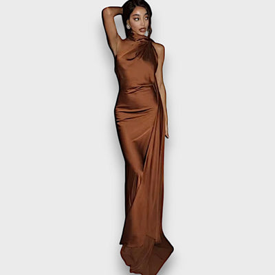 Corinne – Asymmetrisches Abendkleid mit Drapierung