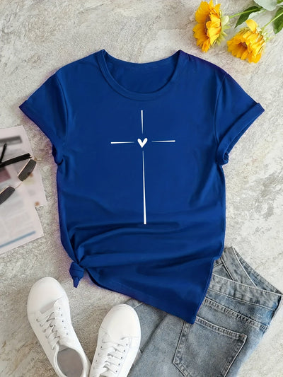 Faith™ – Herzliches Kreuz T-Shirt