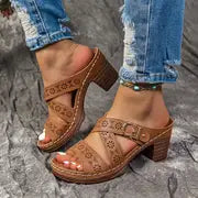 Marlyn - Elegante einfarbige Sandalen für Frauen