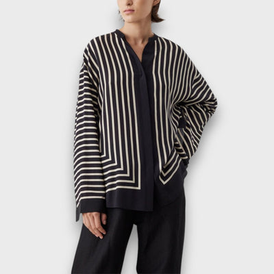 Maelis – Fließende Hemdbluse mit Vintage-Streifen