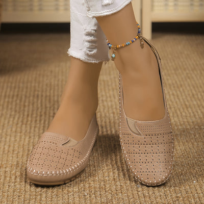 Minimalistische Slip-On Flats für Damen – Leichte Rundzehen Schuhe