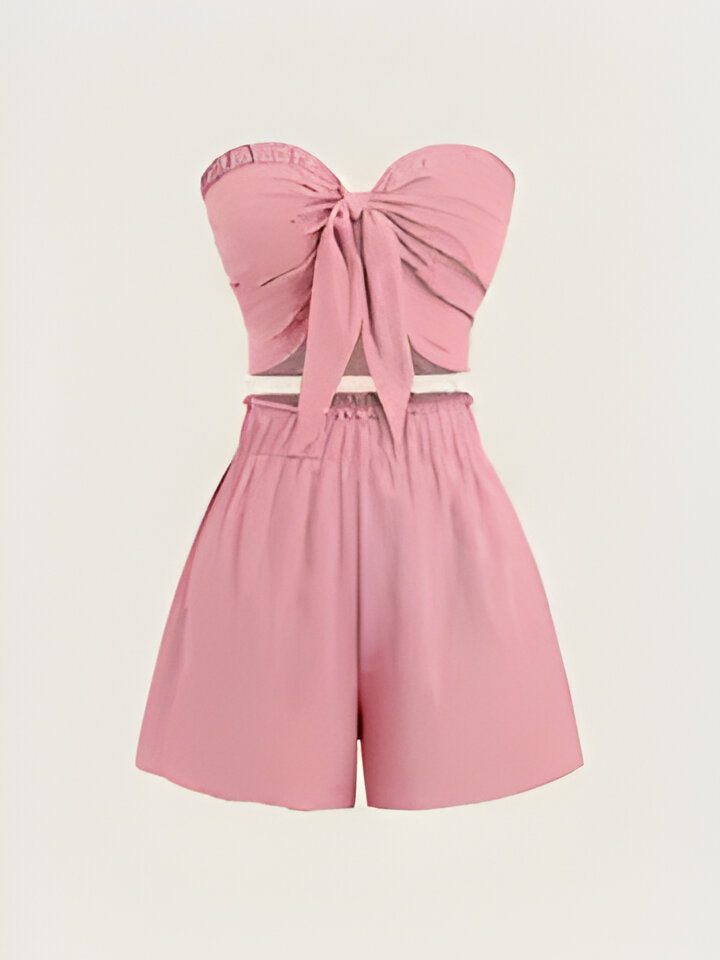 Audrina |  Romantisches Date am Meer Top + Shorts Slim Fit