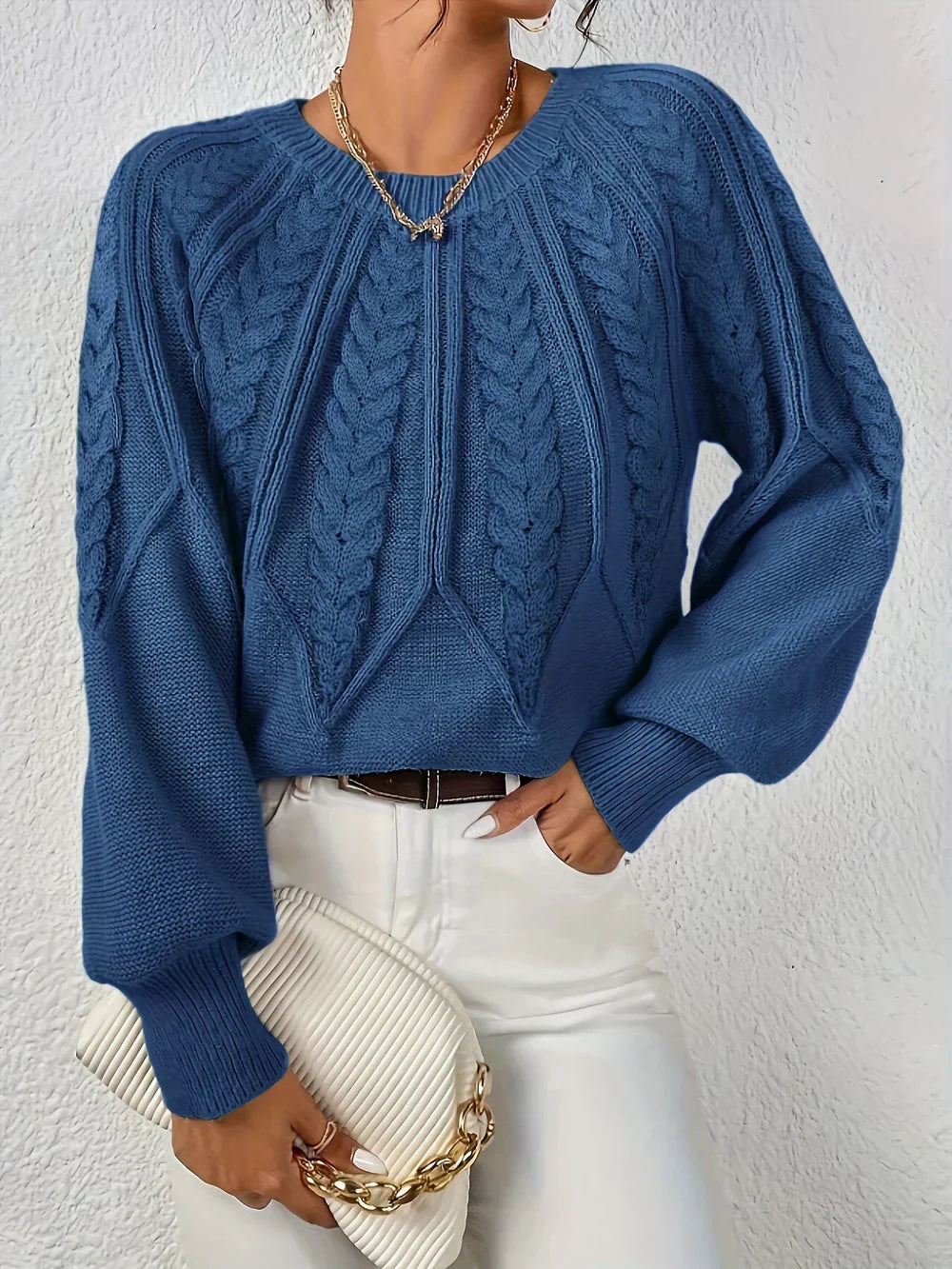 Lea | Eleganter Damenpullover mit feinem Strickmuster