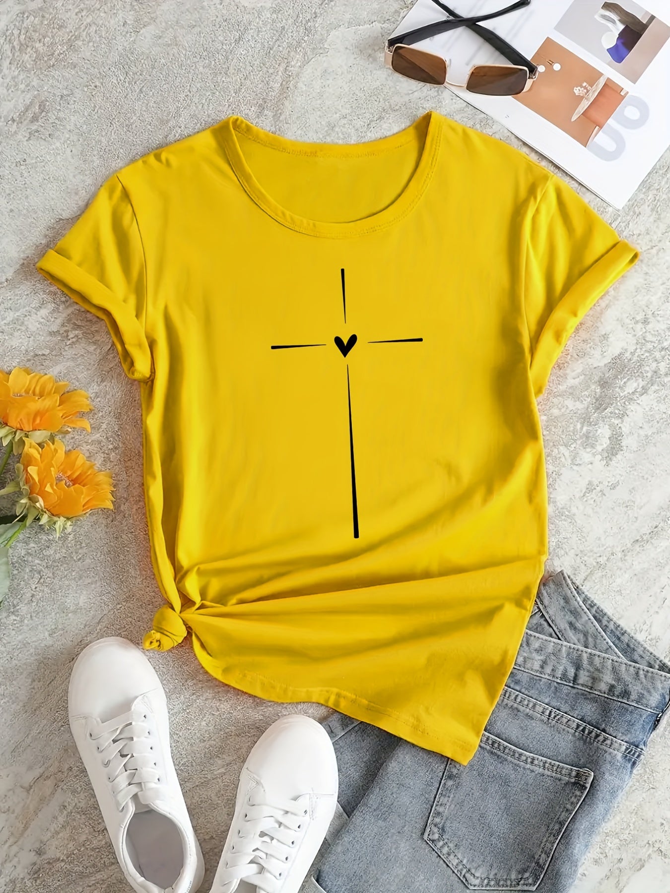 Faith™ – Herzliches Kreuz T-Shirt