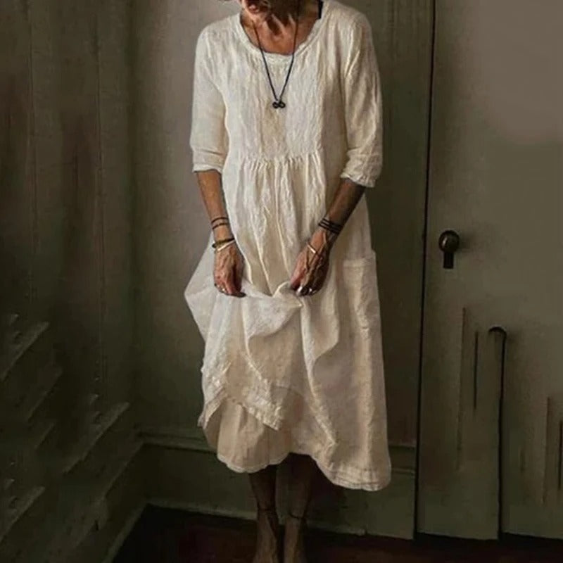 Aria™ - Bequemes Maxikleid mit lockerem Rundhalsausschnitt