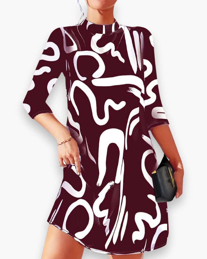 Damen Stilvolles Herbstkleid | Knielang