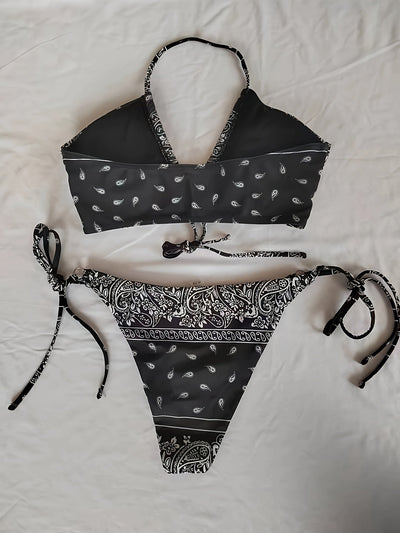 Damen Bikini Set – Elegantes Paisley Badeanzug, Leicht & Bequem